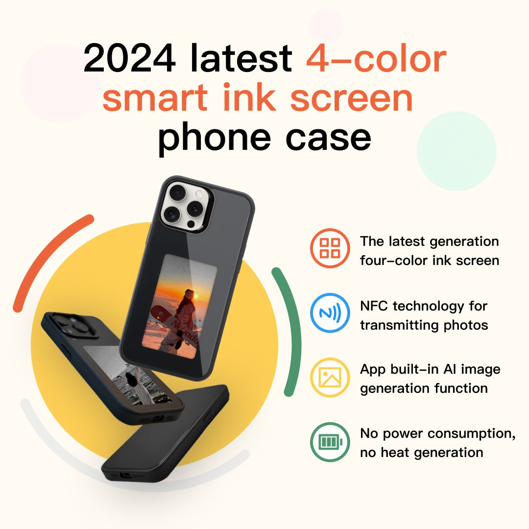 Personalized E-Ink iPhone Case | DIY Photos, Smart Display & Protection